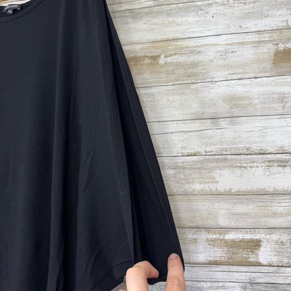 Eileen Fisher Women’s Black Short Sleeve Shirt Blouse size Large - Picture 5 of 7